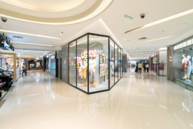 Abstract blur and defocused shopping mall in department store interior