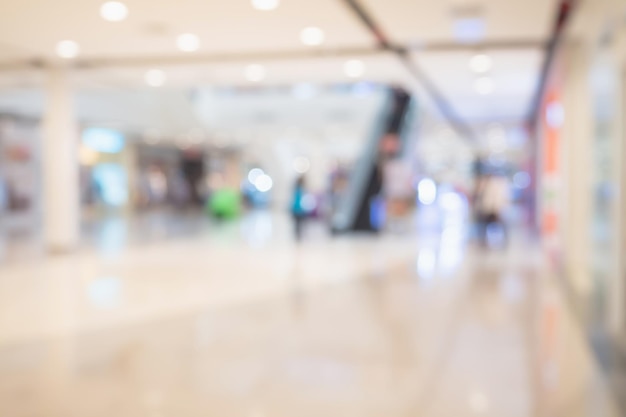 Abstract blur defocused shopping mall interior background