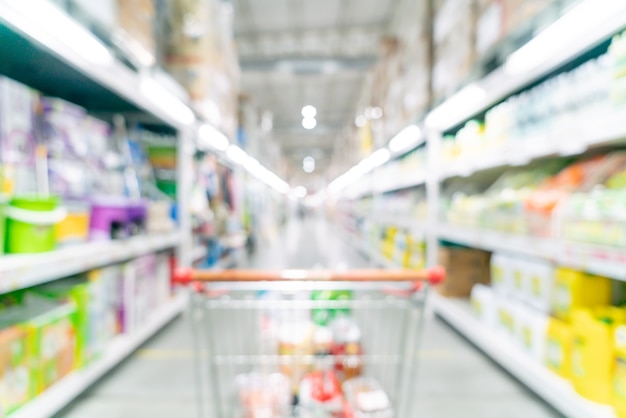 abstract blur and defocused supermarket for background