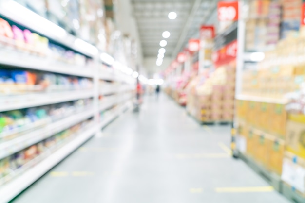 abstract blur and defocused supermarket