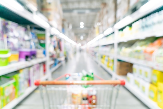 abstract blur and defocused supermarket