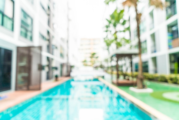 abstract blur and defocused swimming pool in hotel resort