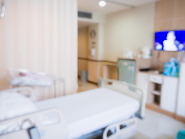 Abstract blur Hospital Room interior for background