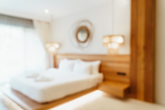 abstract blur hotel bedroom interior