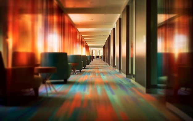 abstract blur hotel interior