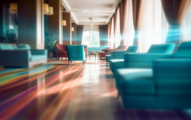 Photo abstract blur hotel interior