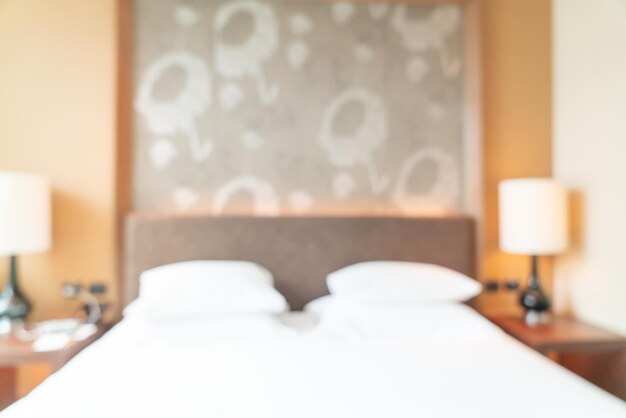 abstract blur hotel resort bedroom for background