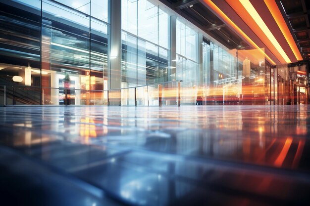 Abstract blur image background of shopping mall interior