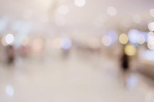 abstract blur image background of shopping mall interior 