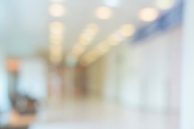 Abstract blur image background of shopping mall with light bokeh and flare light bulb