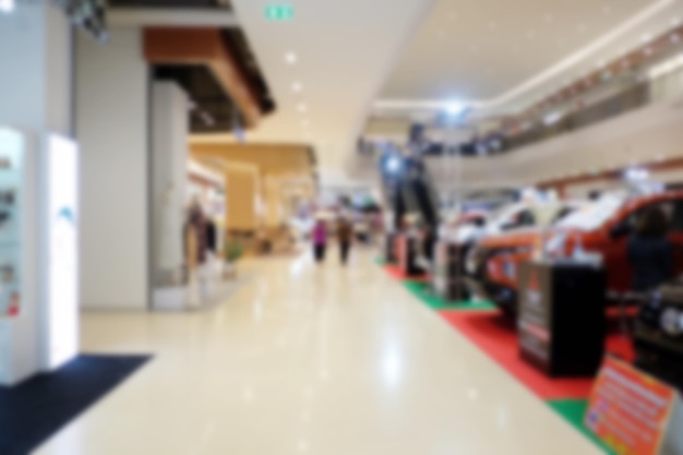 Abstract blur interior background or defocused shopping mall of department store for design in your work backdrop concept