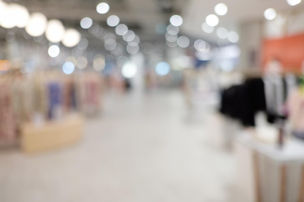 Abstract blur interior background or defocused shopping mall of department store for design in your work backdrop concept