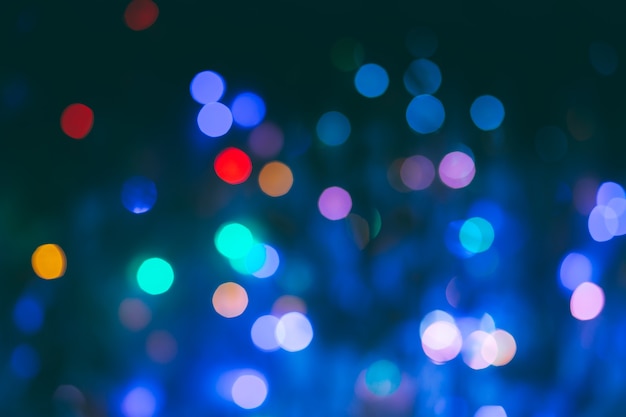 Abstract blur light bulb bokeh background, winter and christmas illumination concept