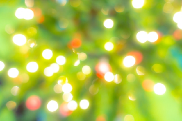 Abstract blur Lights of Christmas Tree