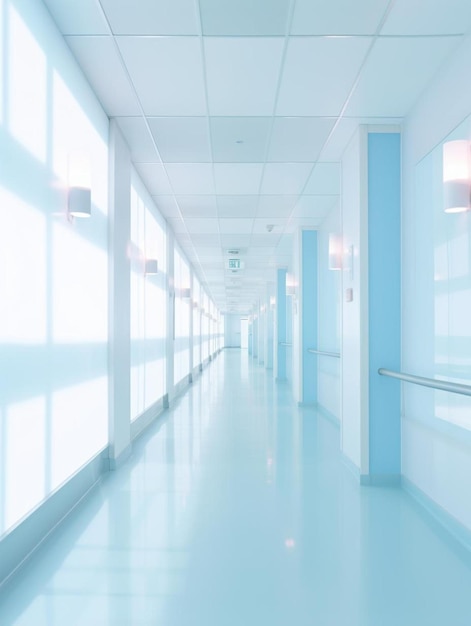 абстрактный размытый роскошный больничный коридор