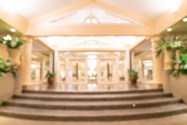 Photo abstract blur luxury hotel lobby for background