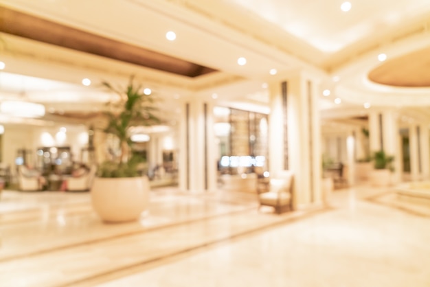 Foto astratto sfocatura lobby di hotel di lusso per lo sfondo