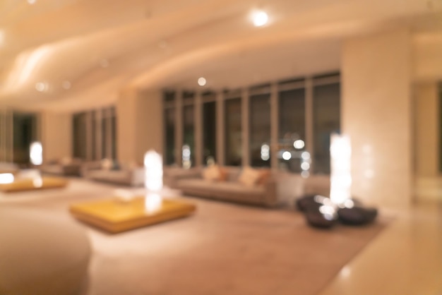 abstract blur luxury hotel lobby and reception for background