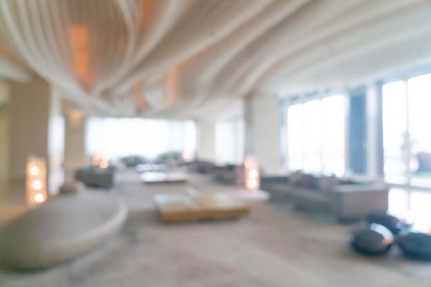 Photo abstract blur luxury hotel lobby and reception for background