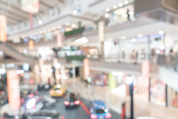 abstract blur luxury retail store in shopping mall