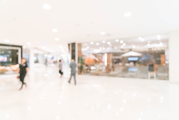 abstract blur in luxury shopping mall and retail store 