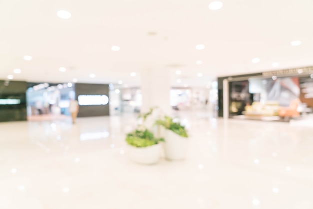 abstract blur in luxury shopping mall and retail store 