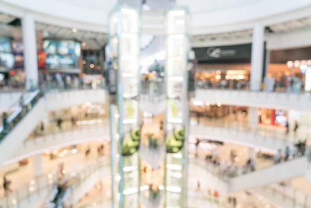 abstract blur in luxury shopping mall and retail store 