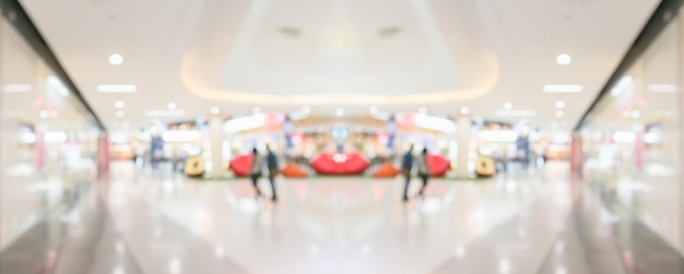 Abstract blur modern shopping mall interior background