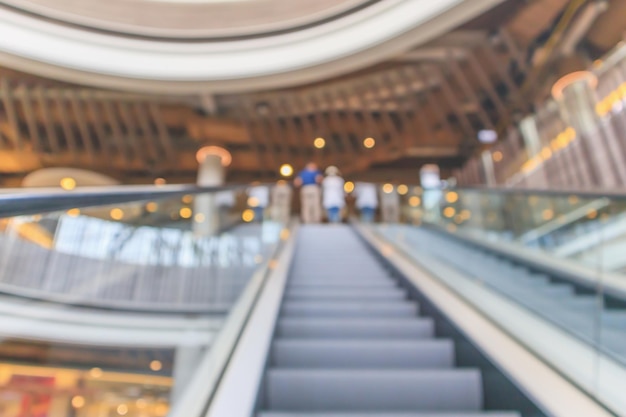 Abstract blur modern shopping mall interior defocused background