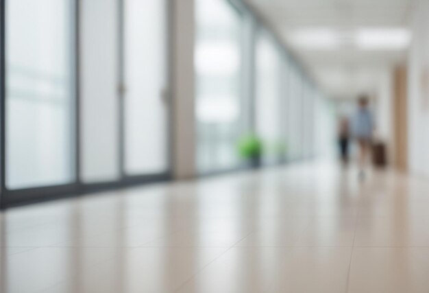 abstract blur office corridor blur background with defocus effect