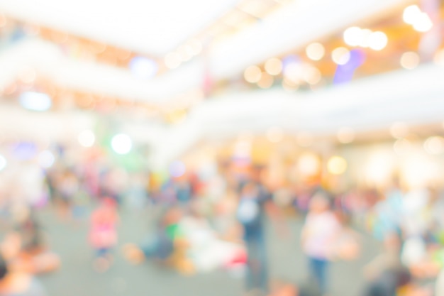 Abstract blur people in shopping center 