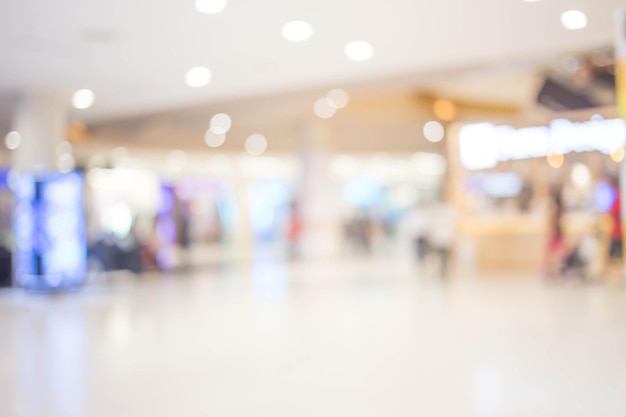 Abstract blur people in shopping mall background