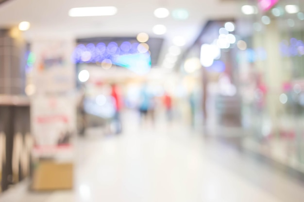 Persone sfocate astratte sullo sfondo del centro commerciale