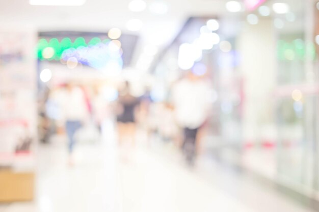 Abstract blur people in shopping mall background