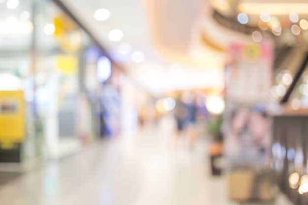 Abstract blur people in shopping mall background