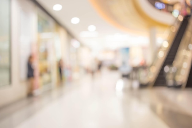 Abstract blur people in shopping mall background