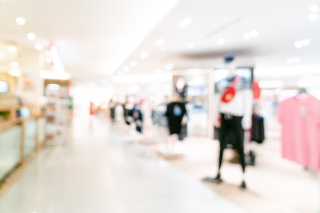 Foto negozio di sfocatura astratta e negozio al dettaglio nel centro commerciale per lo sfondo