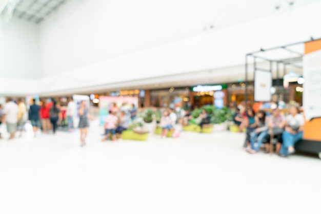 Foto interno astratto del centro commerciale o del grande magazzino della sfuocatura per fondo