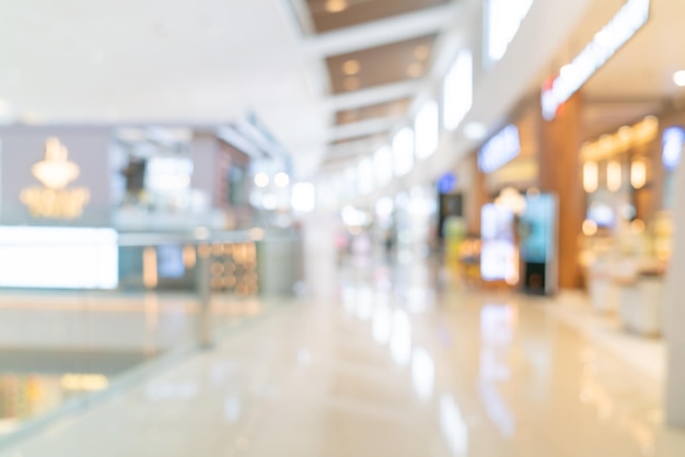 Photo abstract blur shopping mall and retail store for background