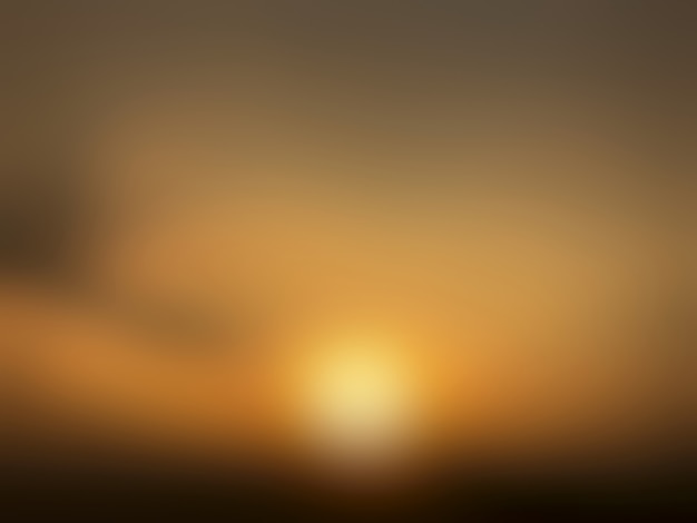 抽象的なぼかし夕日を背景。