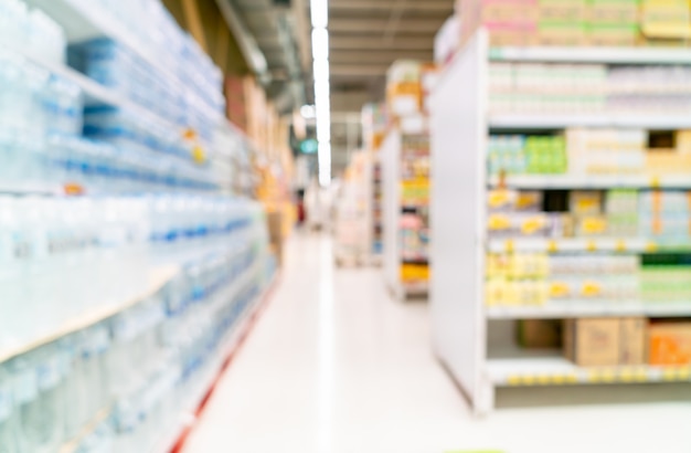 abstract blur in supermarket