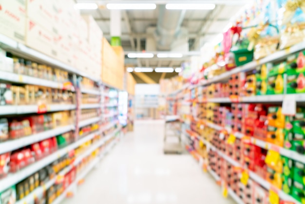 abstract blur in supermarket