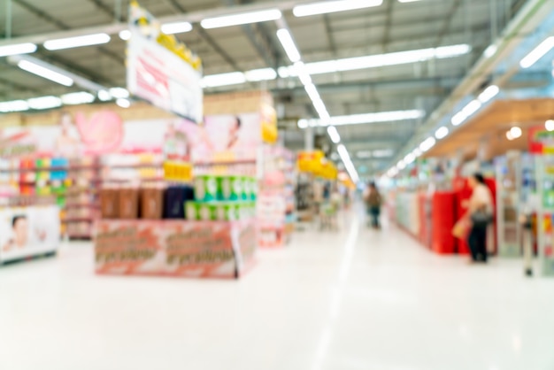 abstract blur in supermarket