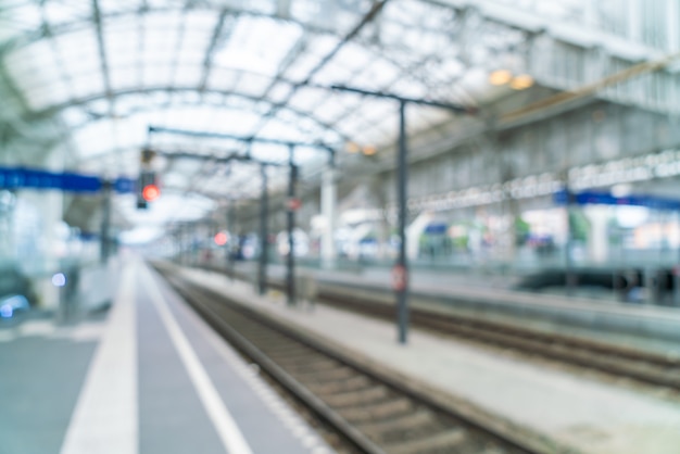 abstract blur in train station 