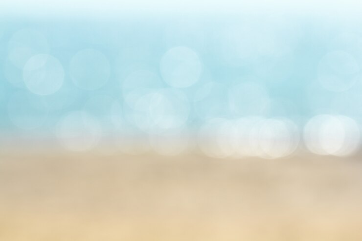 Photo abstract blur tropical beach with beauty bokeh under sunlight on wave