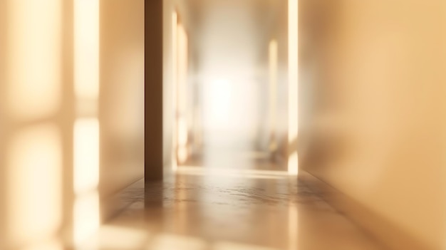 Abstract blur van het moderne interieur van het gebouw corridor achtergrond voor presentatie ontwerp Generatieve AI