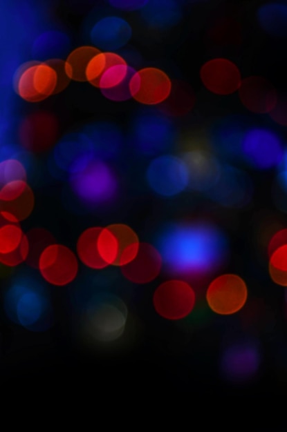 Photo abstract blurred city view defocused glowing street at night