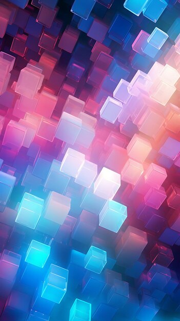 Photo abstract blurred computer cube mobile wallpaper