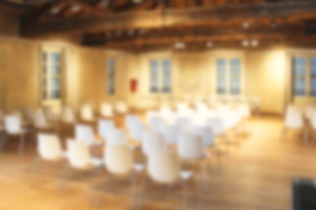 Abstract blurred and defocused of meeting - conference hall space.