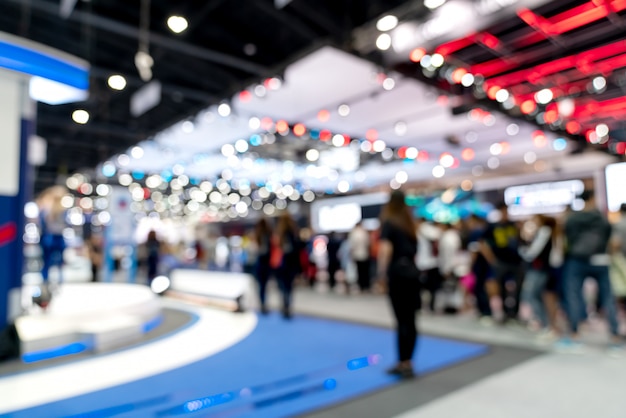 Photo abstract blurred defocused tradeshow event exhibition.